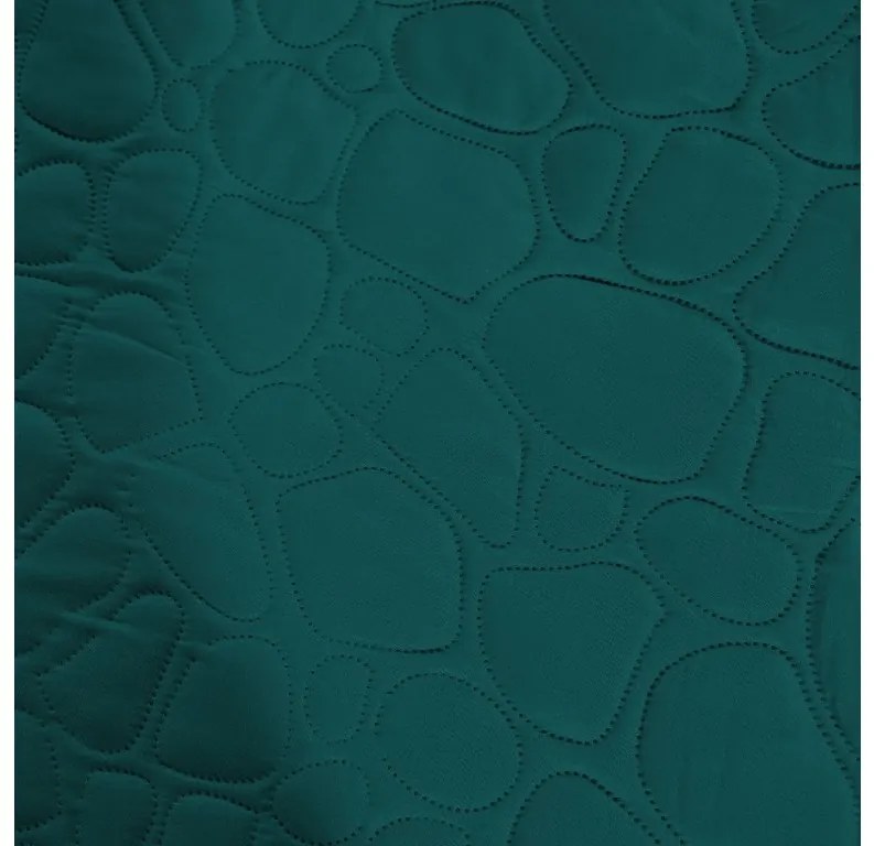 Turkusowa narzuta na łóżko ze wzorem STONE Rozmiar: 200 x 220 cm