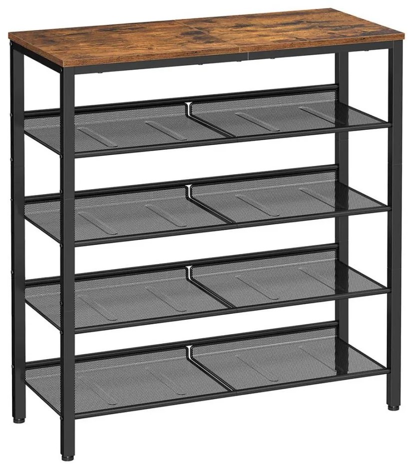 Szafka na buty DAVOR brązowo-czarna