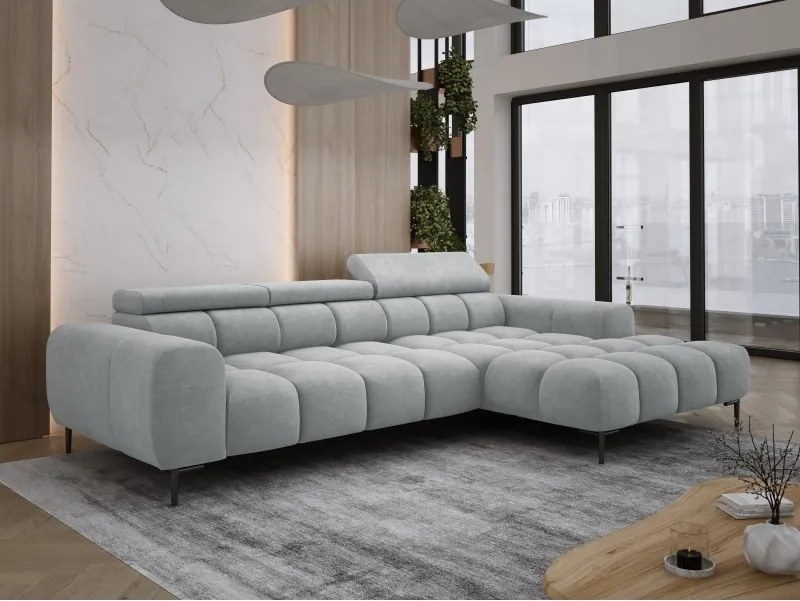 Narożnik PLAZA MINI wolnostojący Prawostronny w tkaninie CLOUD 81 WERSAL