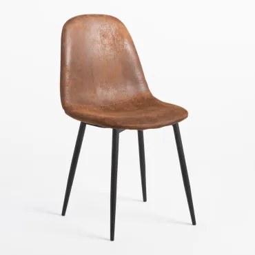 Krzesło Do Jadalni Ze Sztucznej Skóry Glamm Café Vintage & Negro - Sklum