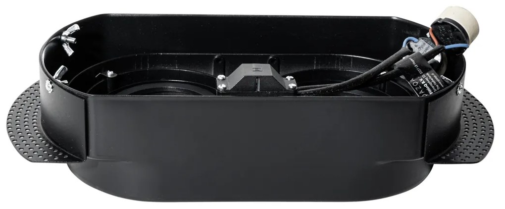 Okrągły podtynkowy reflektor czarny GU10 70 mm 2-punktowy - Hubs Nowoczesny Oswietlenie wewnetrzne