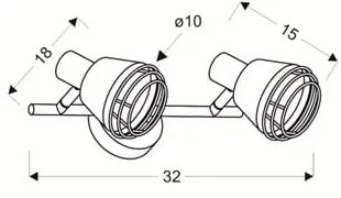 Czarny metalowy kinkiet Neria – Candellux Lighting