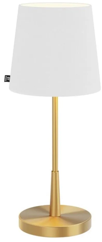 ByRydens 4002730-6501 - Lampa stołowa LUMI 1xE27/8W/230V biała/złota 48,5 cm
