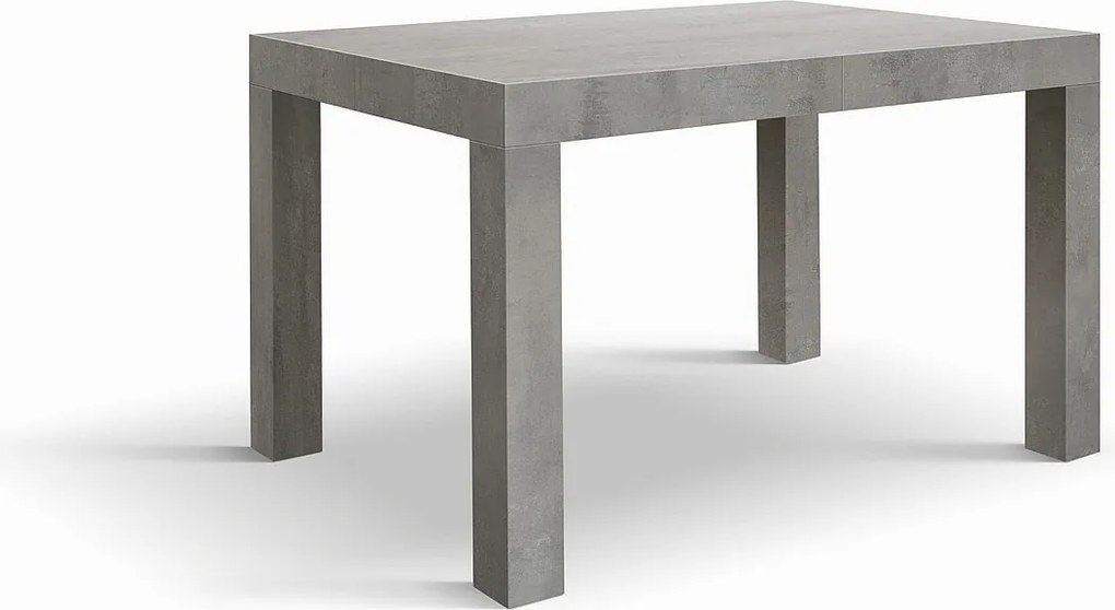 Stół drewniany, betonowy szary, 120x80-200x80cm - BAROLO