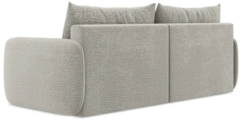 Jasnoszara rozkładana/ze schowkiem sofa 238 cm Kalena – Makamii
