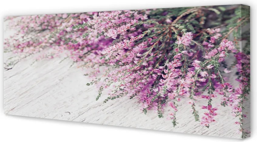 Duży obraz na płótnie Kwiaty na Deskach