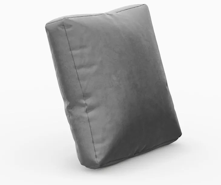 Szara aksamitna poduszka do sofy modułowej Rome Velvet – Cosmopolitan Design