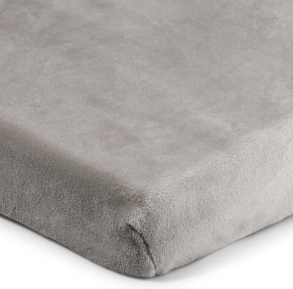 4Home Prześcieradło mikroflanela szary, 90 x 200 cm