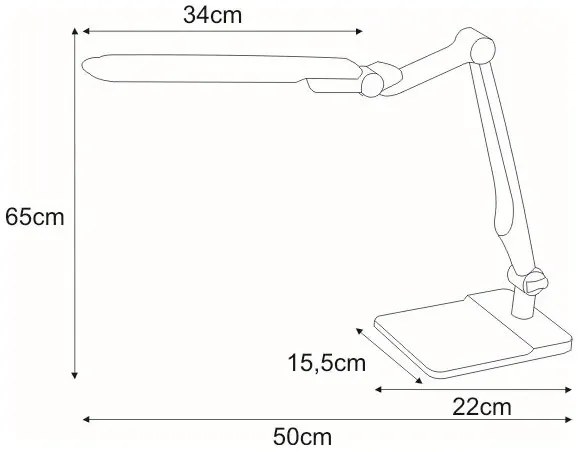 Srebrna lampka do biurka LED ściemniana - S265-Mavers