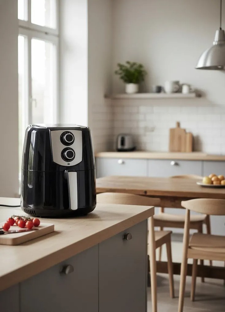 Czarna frytownica beztłuszczowa 3,5L E9-W59