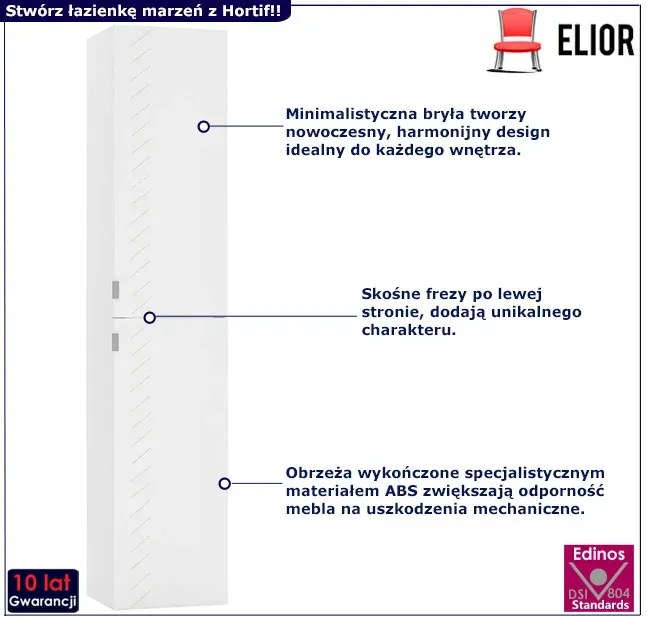 Dwudrzwiowy podwieszany regał łazienkowy - Tiris 12X