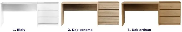 Nowoczesny komplet mebli biurko + komoda dąb artisan Sengalo 6X