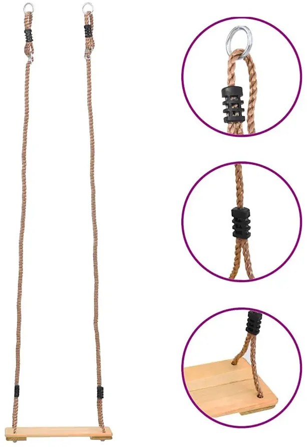 Sosnowa huśtawka drewna z litego 200 cm B1-H19