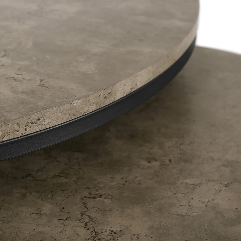 Zestaw Stolików Kawowych ROCKY MAX 60 cm/80 cm Szary Beton Nowoczesny Loft