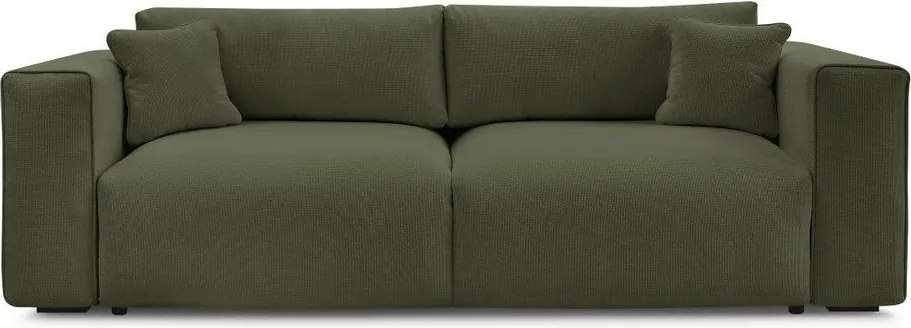 Zielona rozkładana sofa ze schowkiem 265 cm Ezechiel – Bobochic Paris