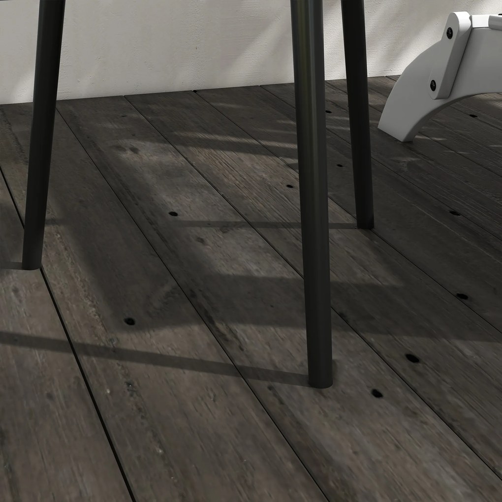 Outsunny Stolik pomocniczy, kawowy, ogrodowy, tarasowy, do ogrodu, ze stali, czarny