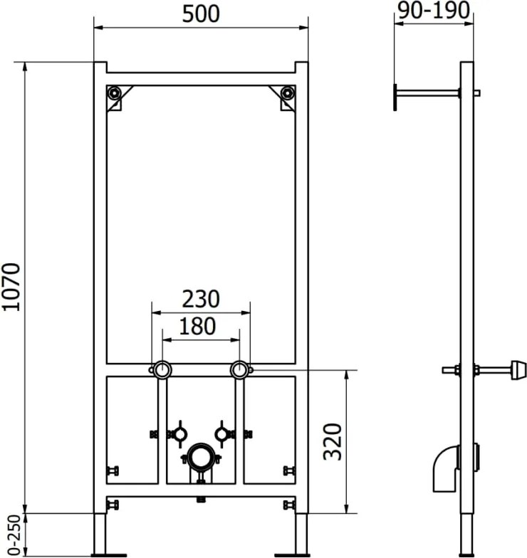 Mexen zestaw podtynkowy bidetowy stelaż Fenix B z bidetem Stella, biały - 69935685100