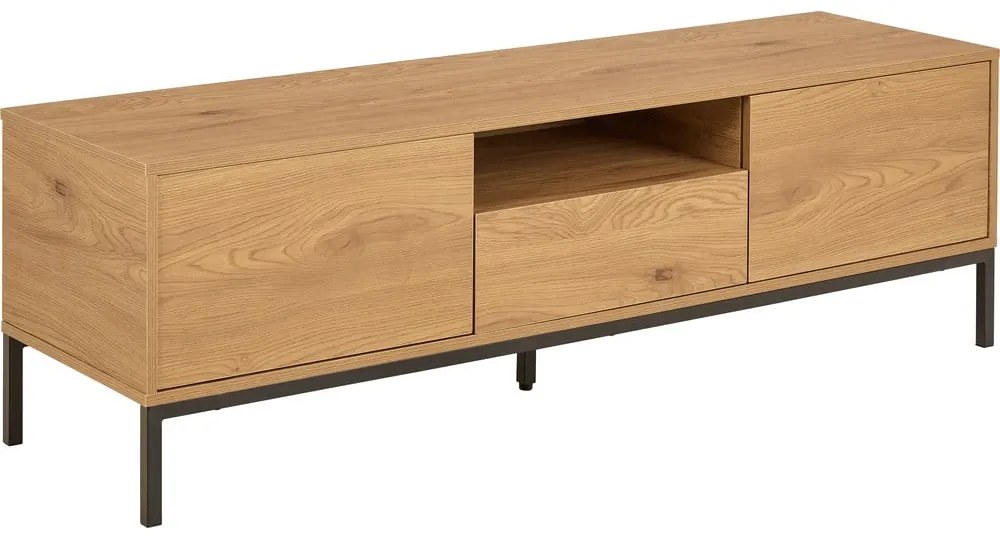 Szafka pod TV w dekorze dębu w naturalnym kolorze 140x45x40 cm Seaford – Actona