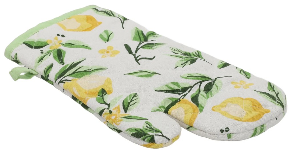 Rękawica kuchenna z bawełny LEMONY, wzór w cytryny