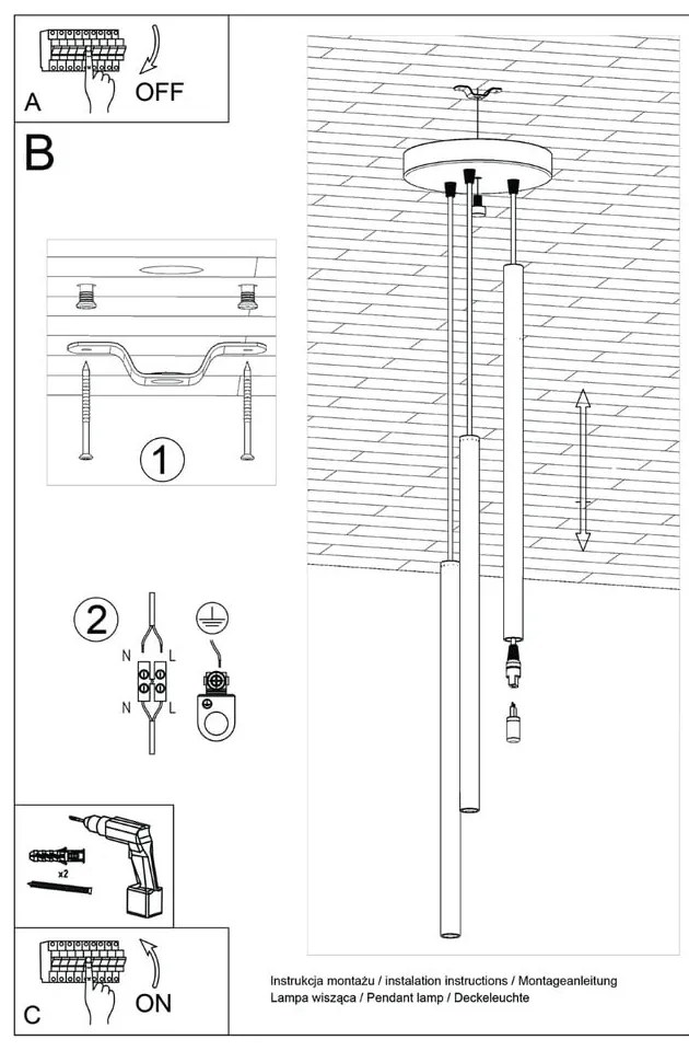 Ceglasta lampa wisząca ø 19,5 cm Fideus – Nice Lamps