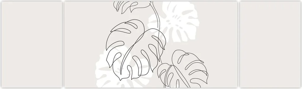 Obraz - Line art monstera N⁰3 (170x50 cm)