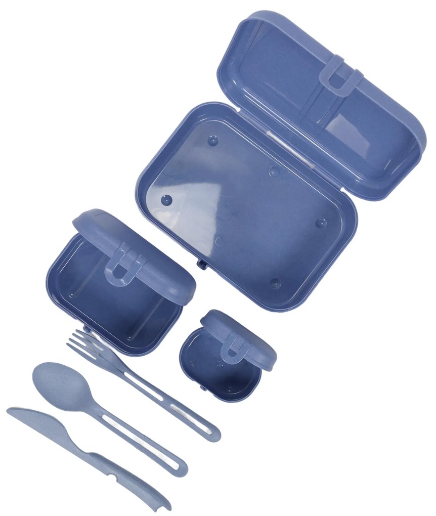 Lunchbox PASCAL READY, zestaw 3 pojemników i sztućce, KOZIOL