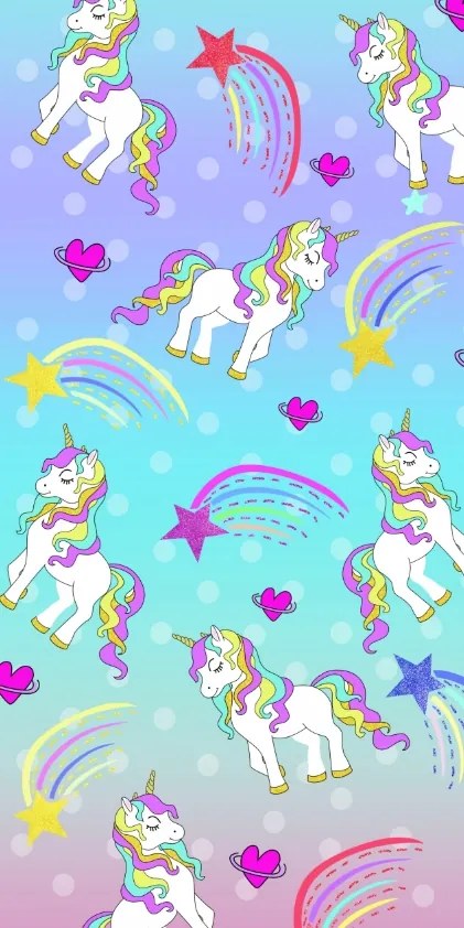 Ręcznik plażowy UNICORN PONNY 100x180 cm kolorowy, 100% mikrofibra