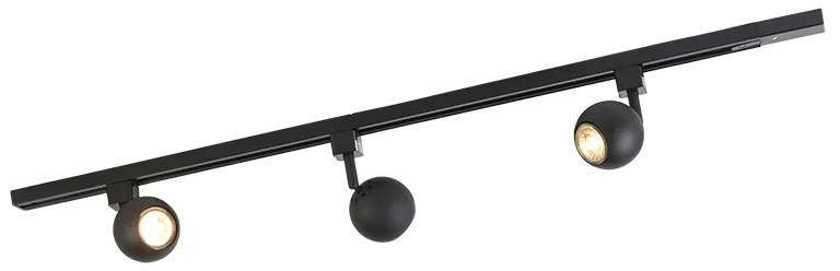 Nowoczesny system szynowy 1-fazowy czarny 3-światła - Gissi