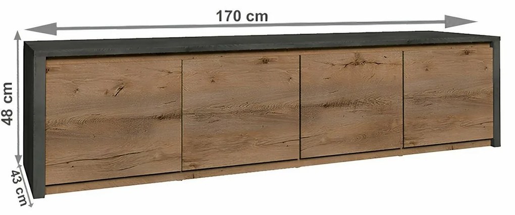 Szafka MONTANA K4D, szara