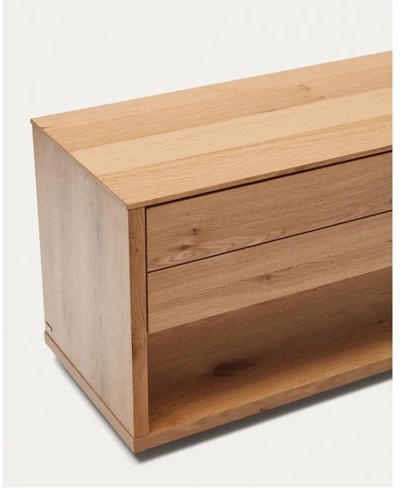 Szafka pod TV w dekorze dębu 200x51 cm Alguema – Kave Home