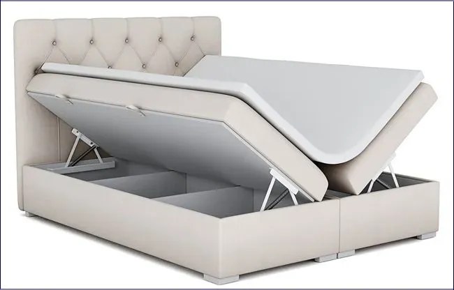 Łóżko boxspring z pojemnikiem Rina 180x200 - 32 kolory