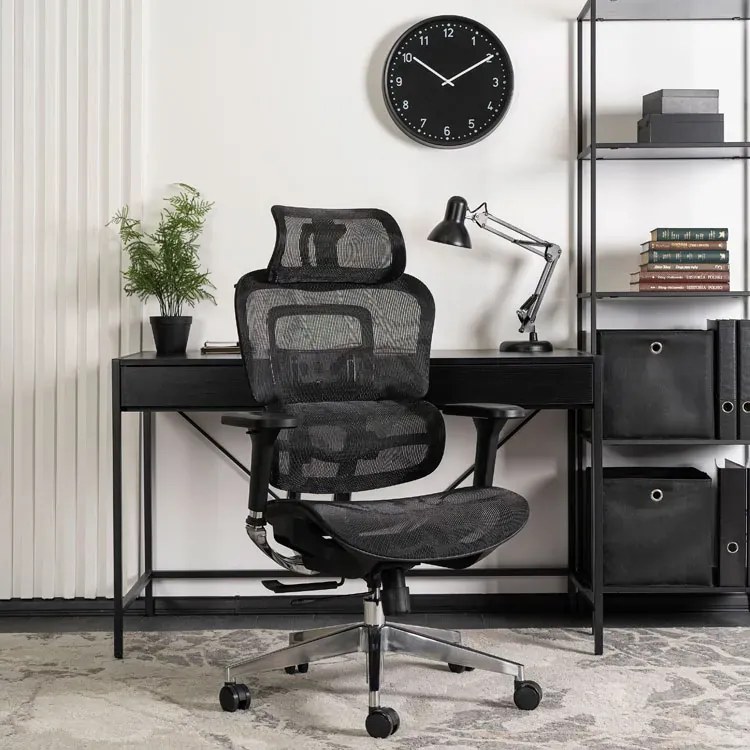 Ergonomiczny regulowany fotel biurowy z zagłówkiem C9-R59