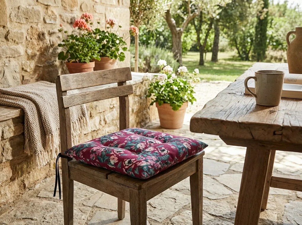 Podkładka na krzesło MAZAKO 38x38 cm, różowa