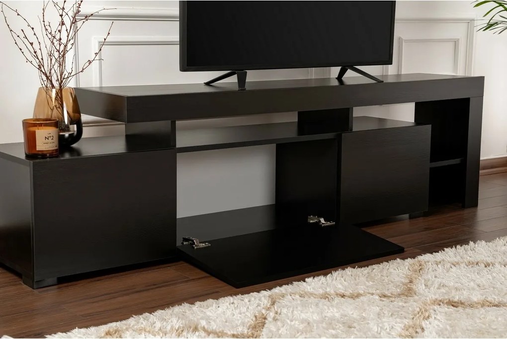 Stolik pod telewizor Beliz Wood Black