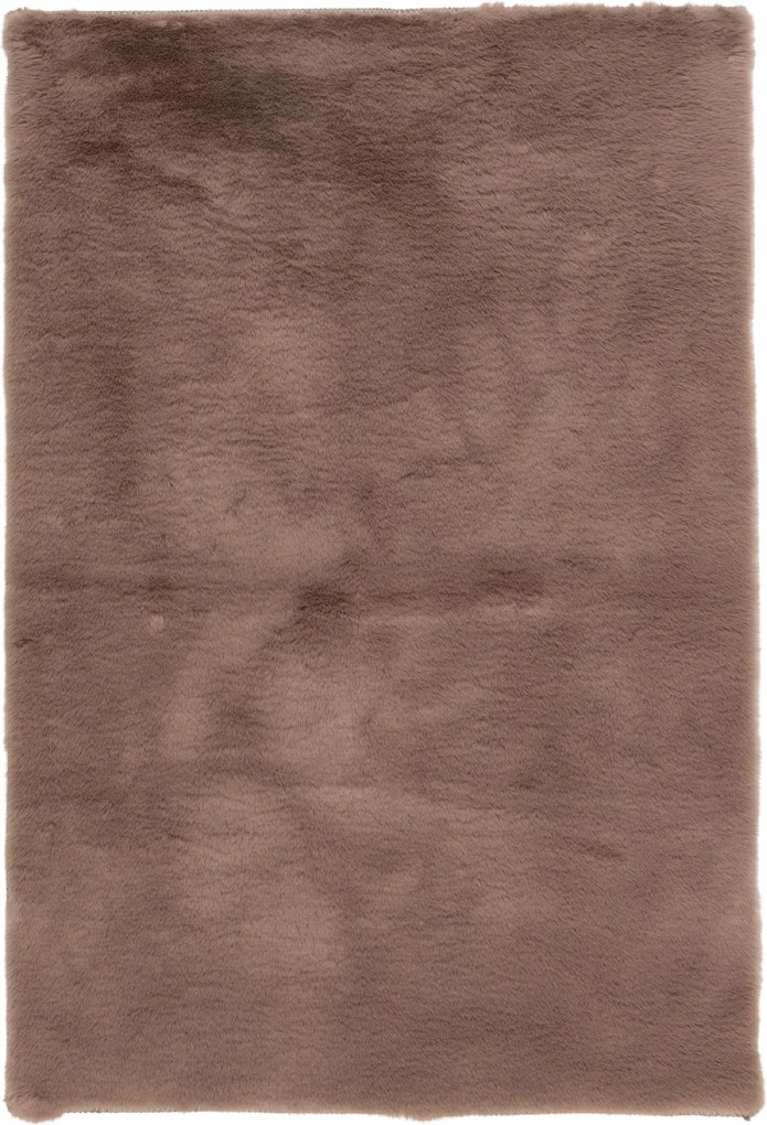 Dywan Futrzany Brązowy 60x90 cm Włochaty Miękki Dekoracyjny Antypoślizgowy