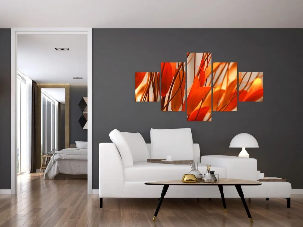 Obraz płatków kwiatów (125x70 cm)