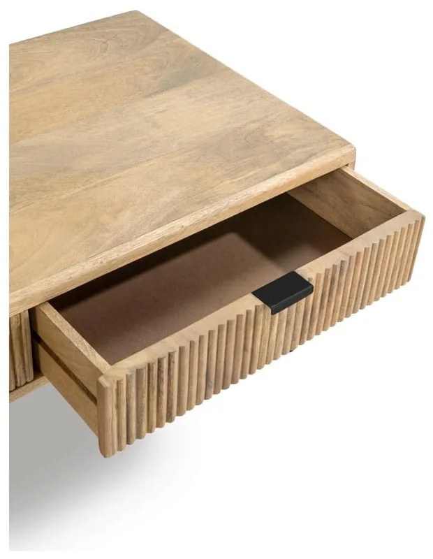 Stolik z litego drewna mango w naturalnym kolorze 60x120 cm Mundra – MOME