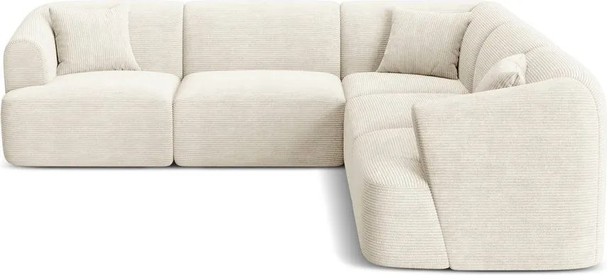 Beżowy sztruksowy narożnik Campi – Cosmopolitan Design