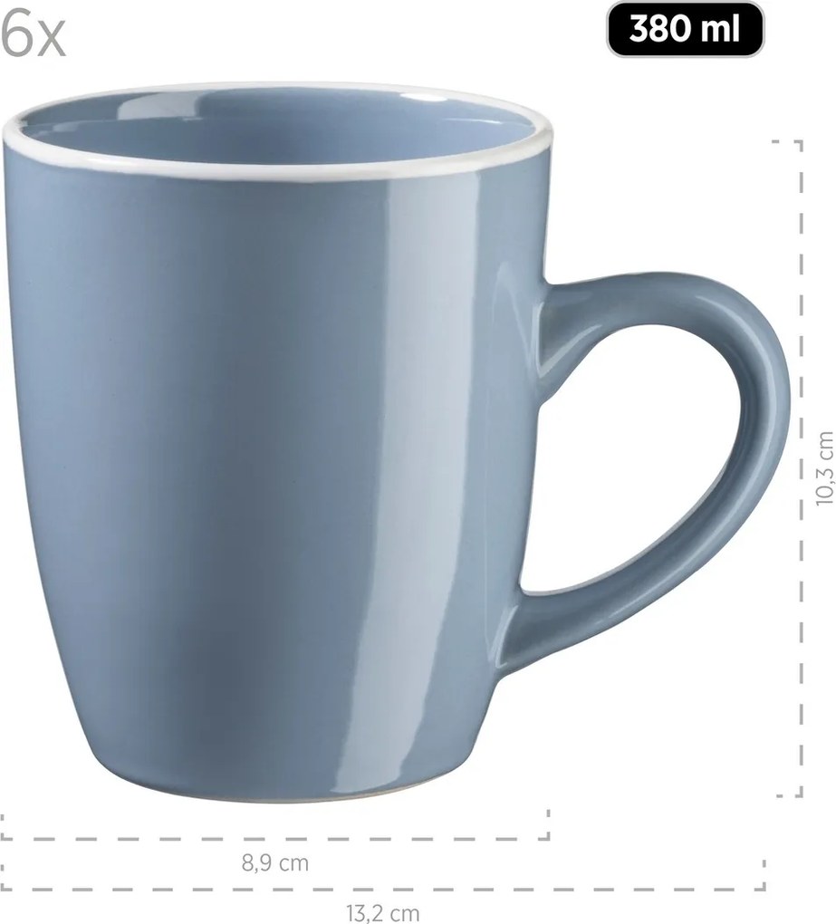 Mäser Zestaw naczyń stołowych 24 szt. ELISSA – niebieski połysk