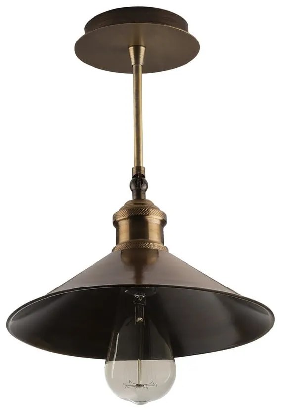 Lampa sufitowa w kolorze brązu z metalowym kloszem ø 24 cm Berceste – Opviq lights
