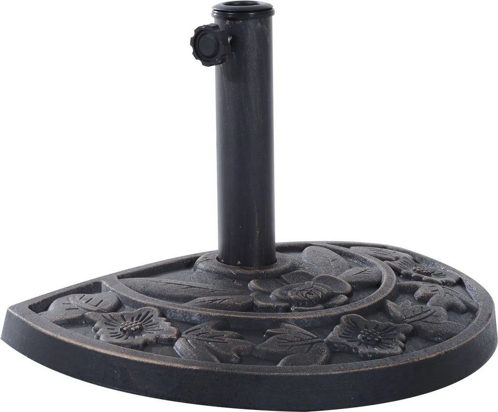 Outsunny Stojak do Parasola 50x31x33cm Podstawa Parasolowa Brązowa | Aosom PL