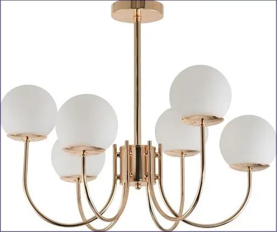 Sufitowa sześcioramienna lampa glamour - R3-L55