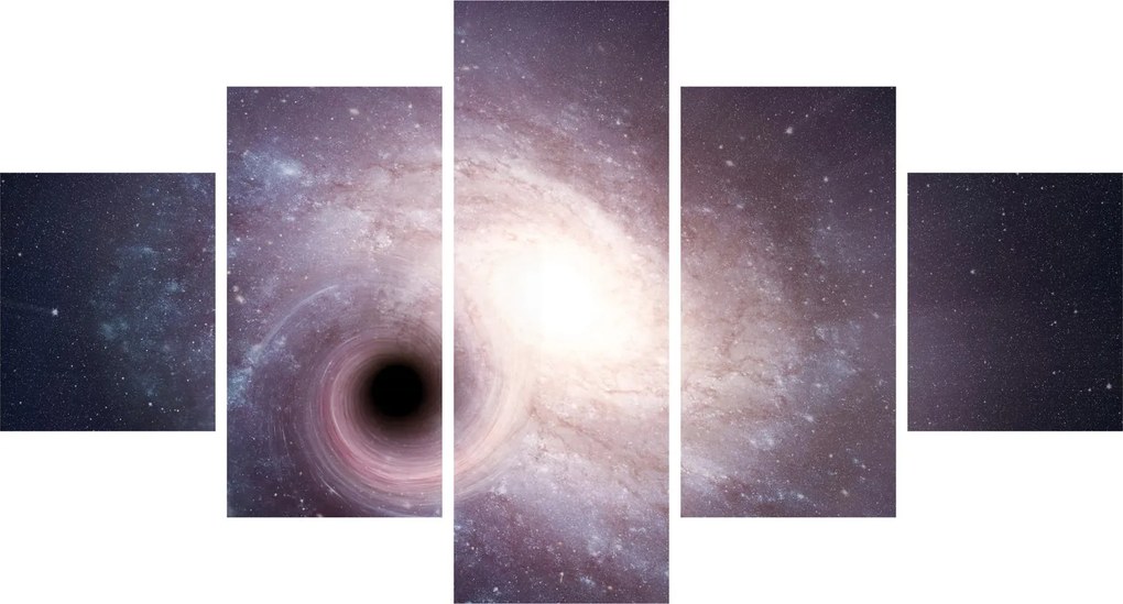 Obraz - Galaktyki spiralne (125x70 cm)