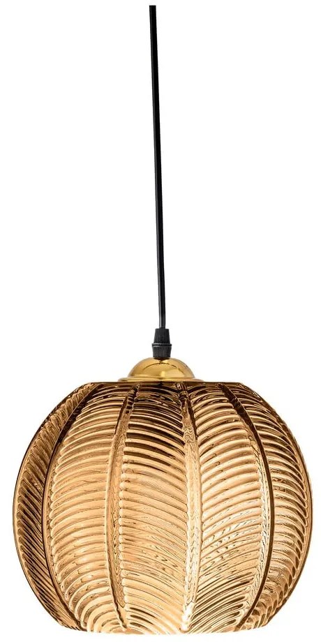 Lampa wisząca w bursztynowym kolorze ze szklanym kloszem ø 22 cm Adar – Bloomingville