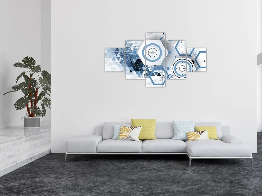 Obraz - Abstrakcja geometryczna (125x70 cm)