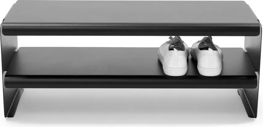 Czarna stalowa szafka na buty 71,5x28x31 cm Linea – Spinder Design