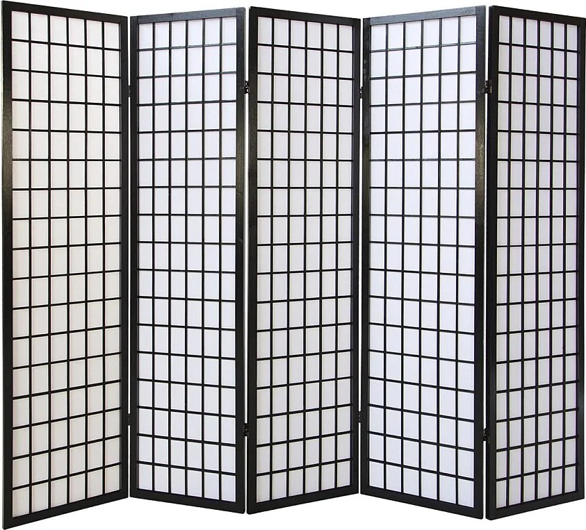 Przegroda pokojowa 175x220x2,2 cm czarna Shoji