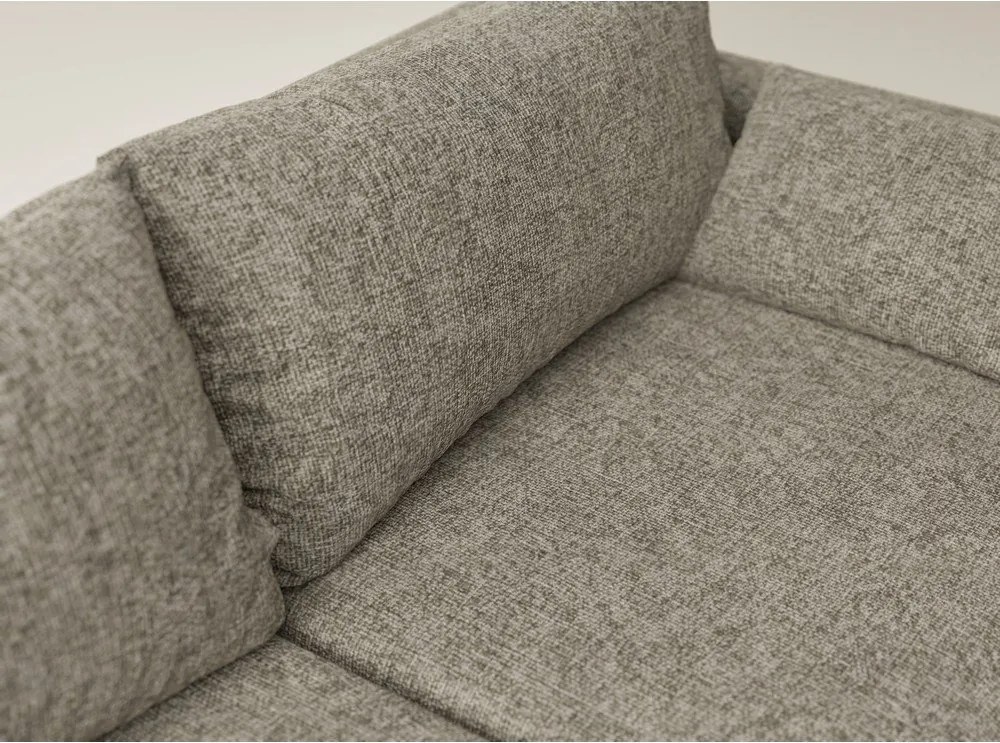 Brązowy rozkładany narożnik ze schowkiem z tkaniny szenilowej (lewostronny/z szezlongiem) Leon – Maison de Rêve