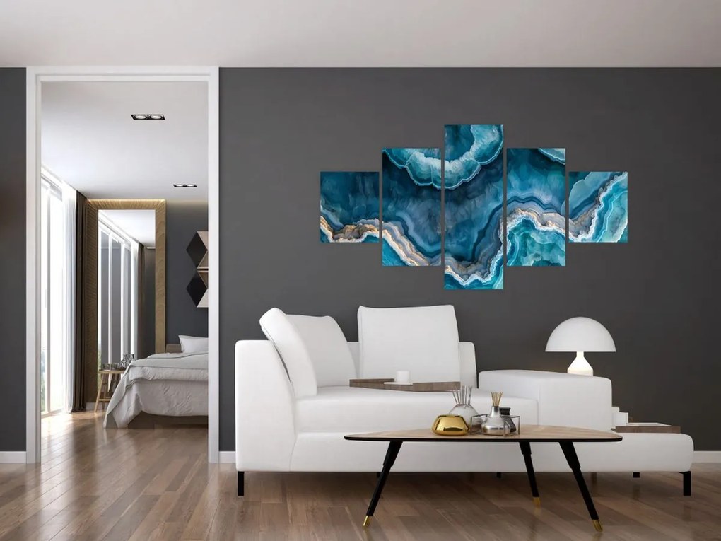 Obraz - Detal akwamarynu (125x70 cm)