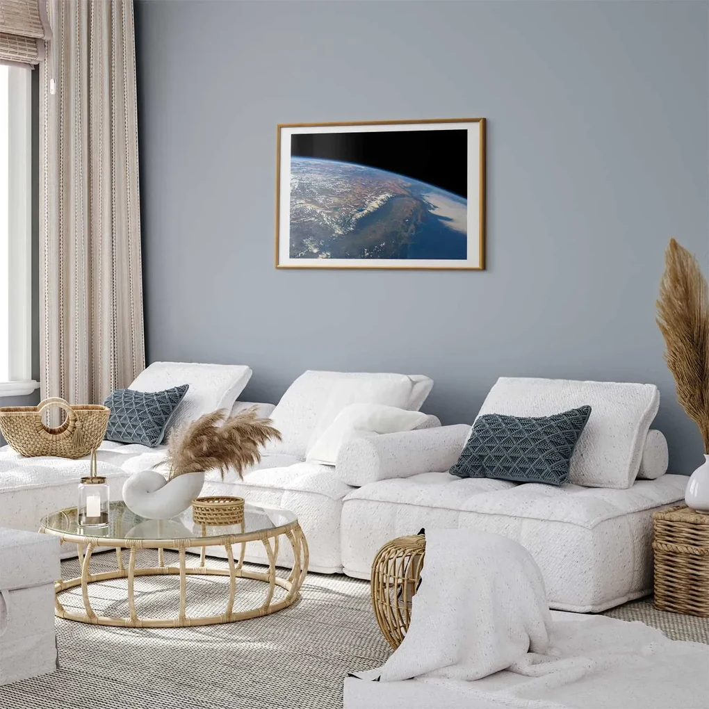 Plakat Potęga ziemi 42x29,7 cm z ramą złotą z marginesem ARTGEIST B
